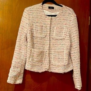 Vici Tweed Crop Jacket with Sparkly Accents